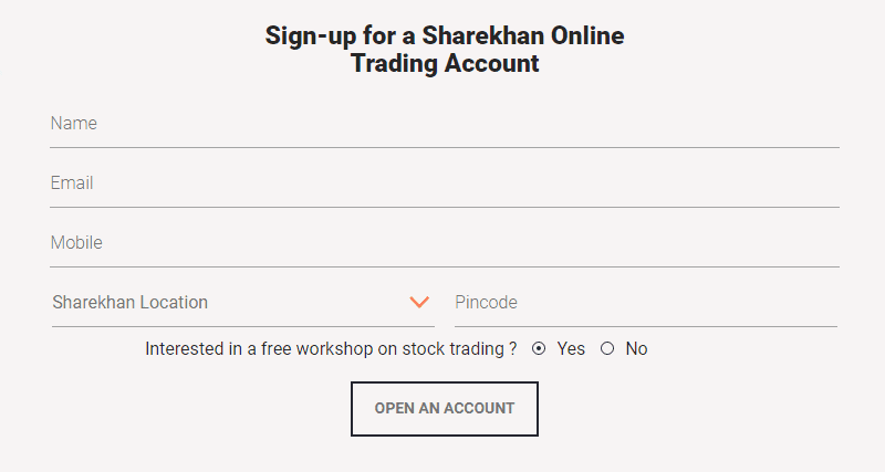 Sharekhan Account Opening